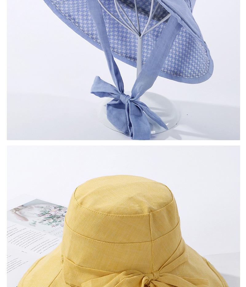 Fashion Yellow Dual-sided Bow Tie Wearing Hat,Sun Hats