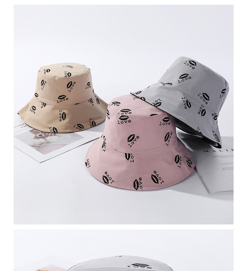 Fashion Pink Letters Printed Double-sided Wear A Hat,Sun Hats