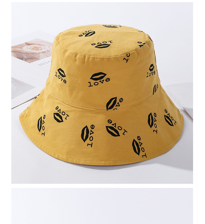 Fashion Beige Letters Printed Double-sided Wear A Hat,Sun Hats