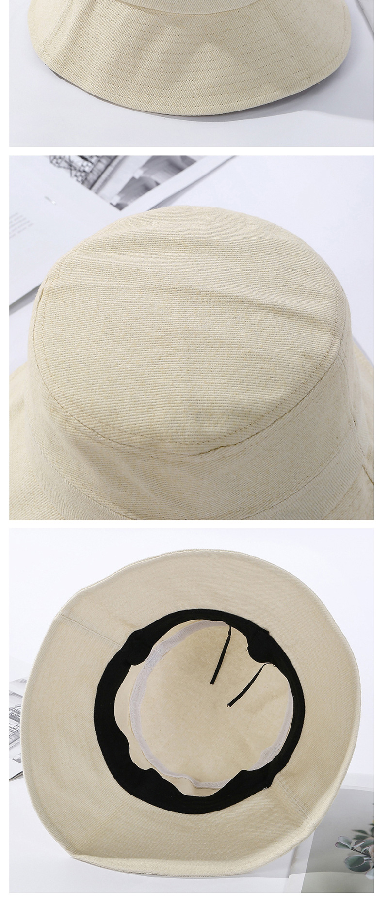 Fashion Black Cotton Sewing Thread Small Brimmed Hat,Sun Hats