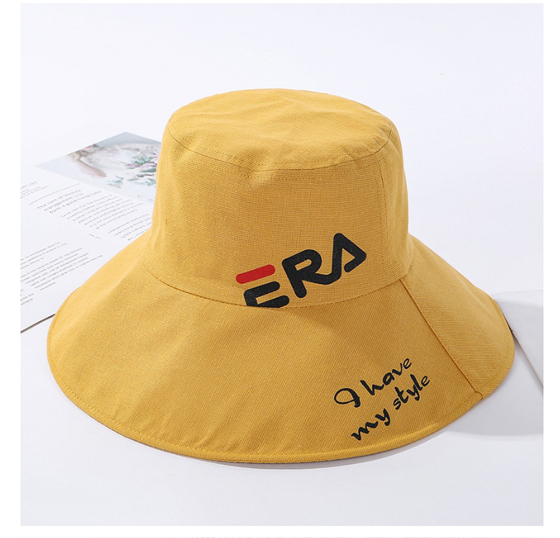 Fashion Khaki Letters Printed Double-sided Wear A Hat,Sun Hats