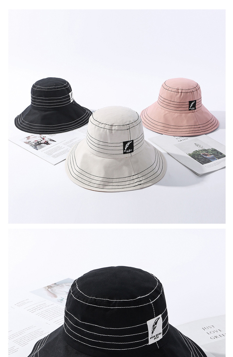 Fashion Coffee Color Traces Of Feathers Foldable Large Brimmed Cotton Hat,Sun Hats