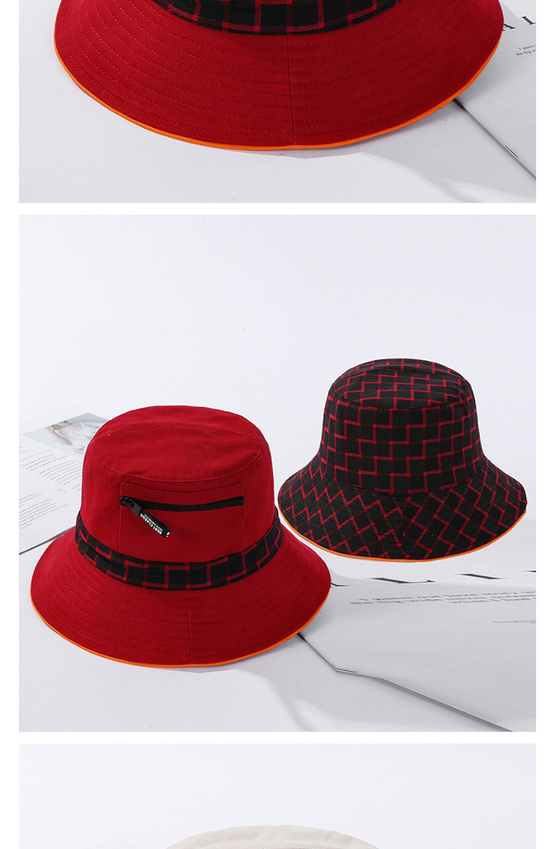 Fashion Red Dai Gezi Hat-sided Zipper,Sun Hats