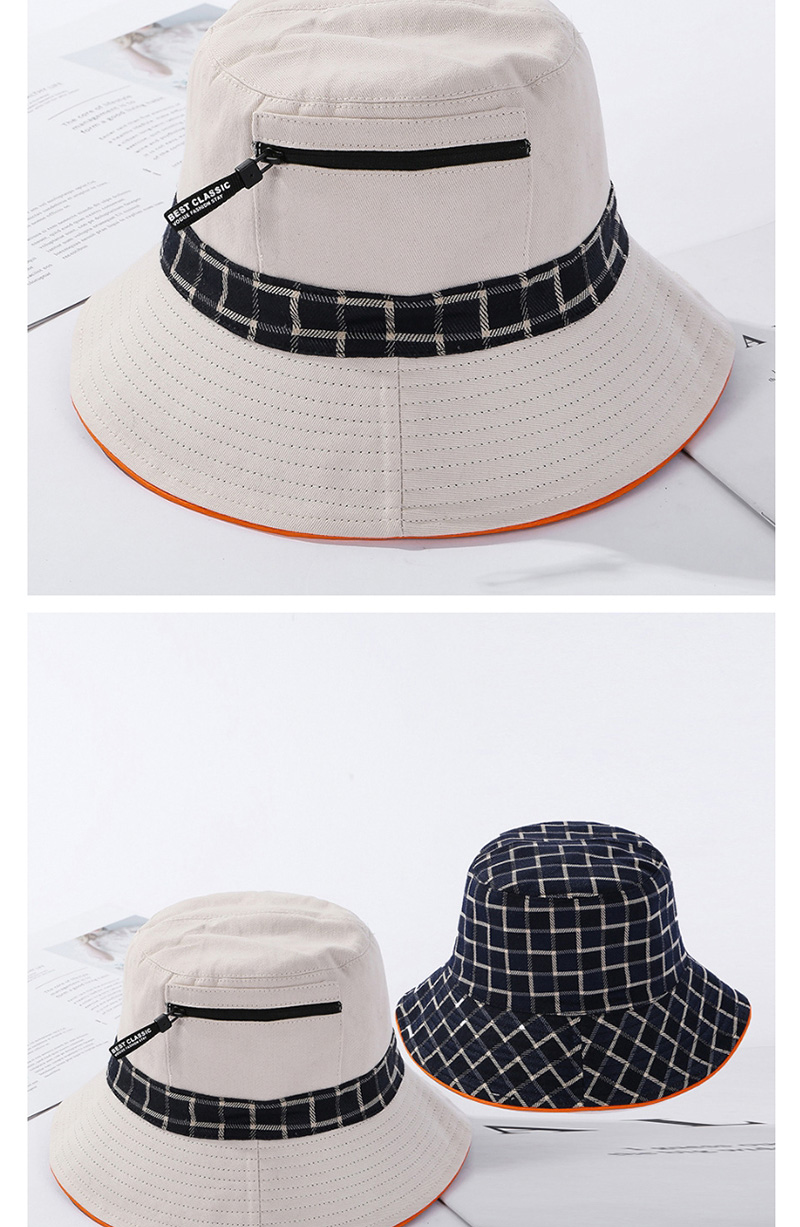Fashion Beige Dai Gezi Hat-sided Zipper,Sun Hats