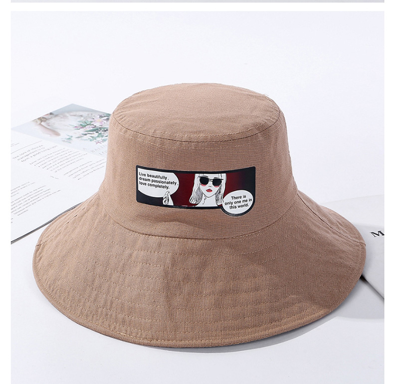 Fashion Khaki Graffiti Cotton Traces Hat,Sun Hats