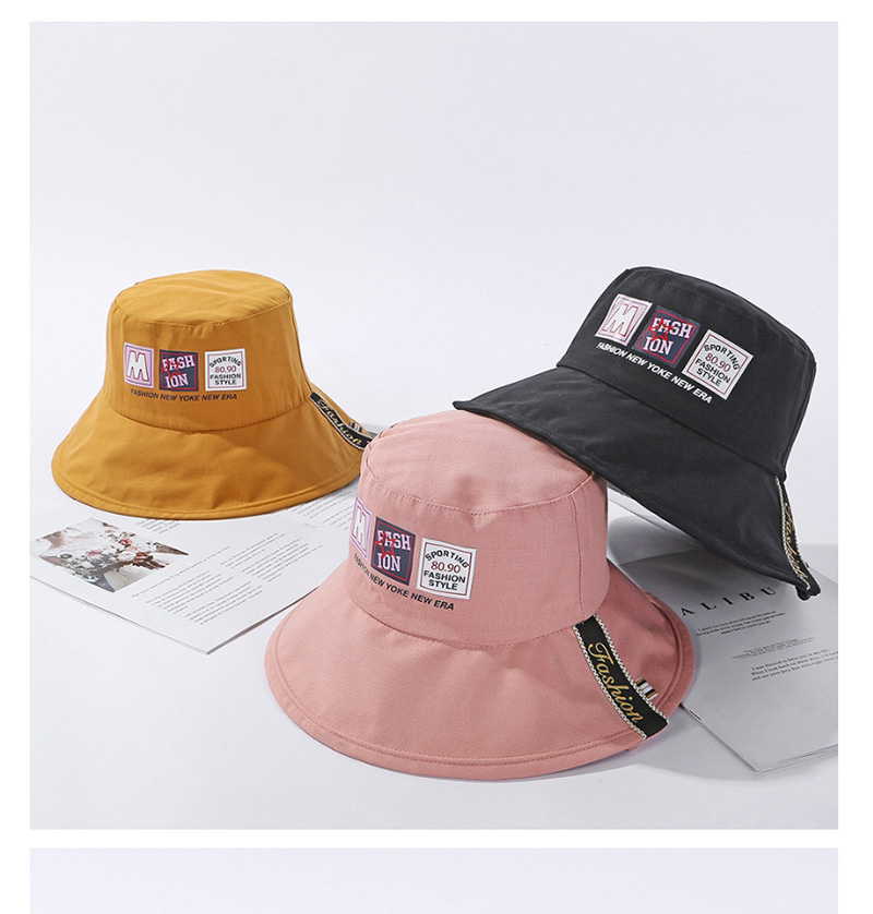 Fashion Yellow Split Double-sided Wear Hat Label Letter,Sun Hats