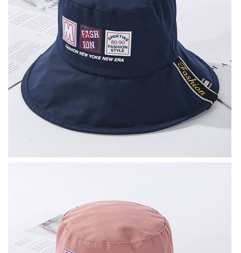 Fashion Navy Split Double-sided Wear Hat Label Letter,Sun Hats