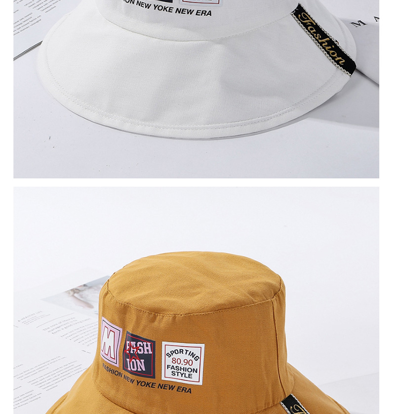 Fashion White Split Double-sided Wear Hat Label Letter,Sun Hats