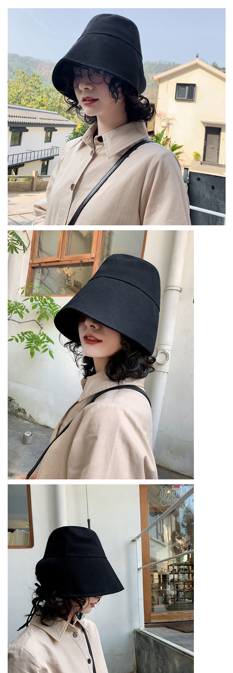 Fashion Beige Strap Cotton Cloth Cap,Sun Hats
