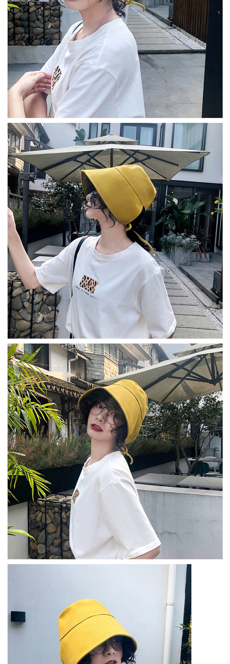 Fashion Yellow Strap Cotton Cloth Cap,Sun Hats