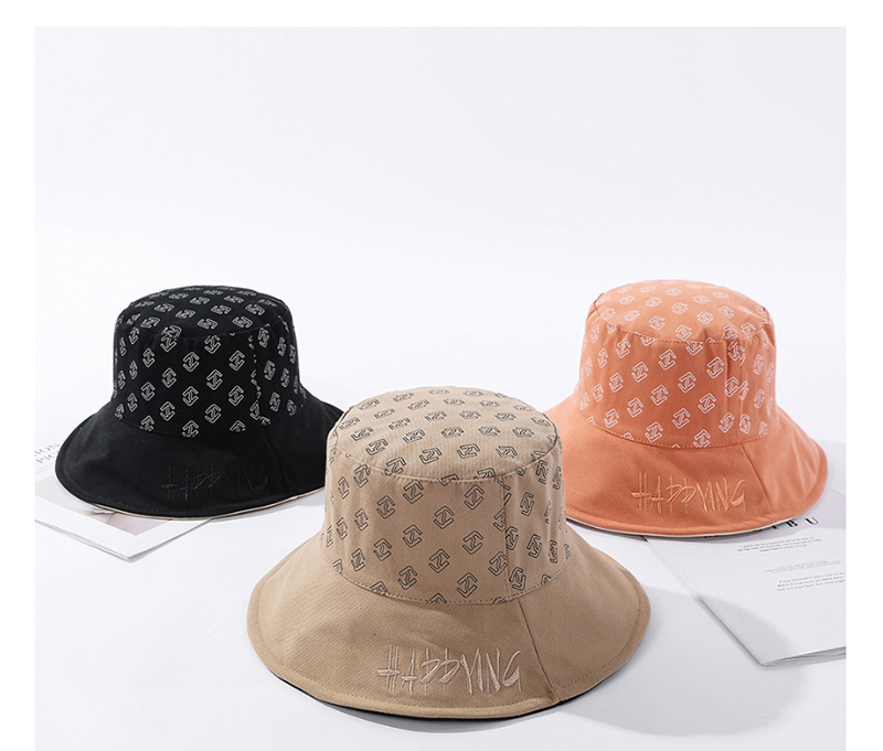 Fashion Black Letter Embroidery Double-sided Wear Hat,Sun Hats