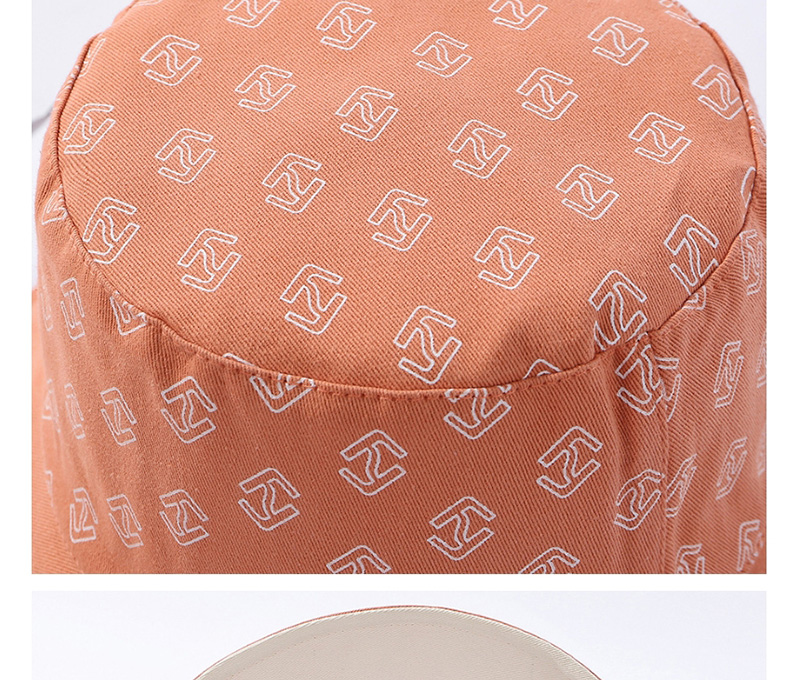 Fashion Orange Pink Letter Embroidery Double-sided Wear Hat,Sun Hats