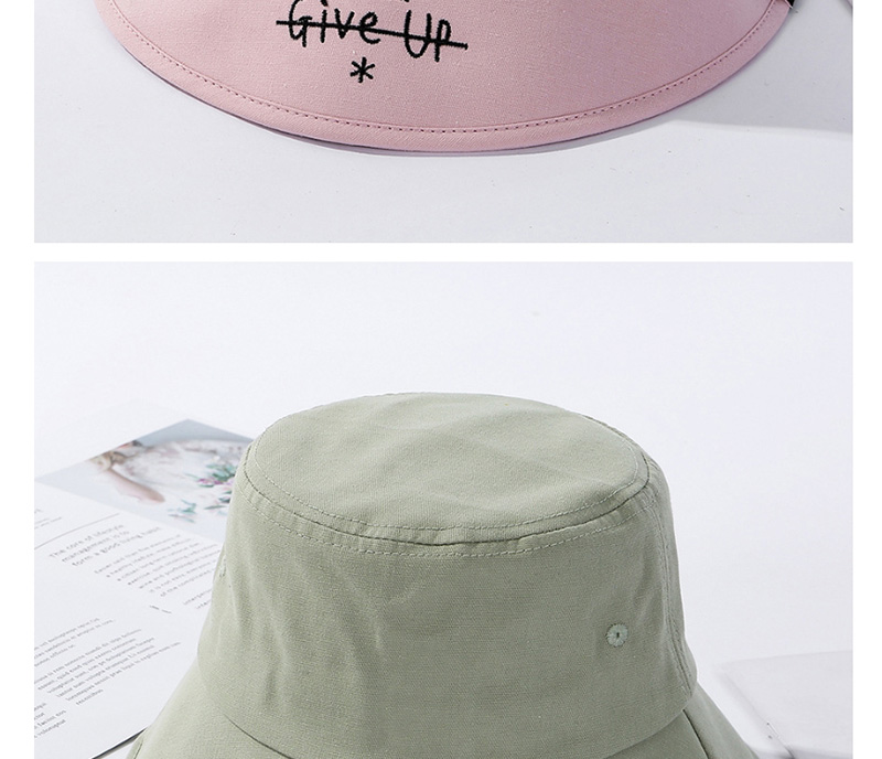 Fashion Aqua Green Foldable Hat Embroidered Letters,Sun Hats