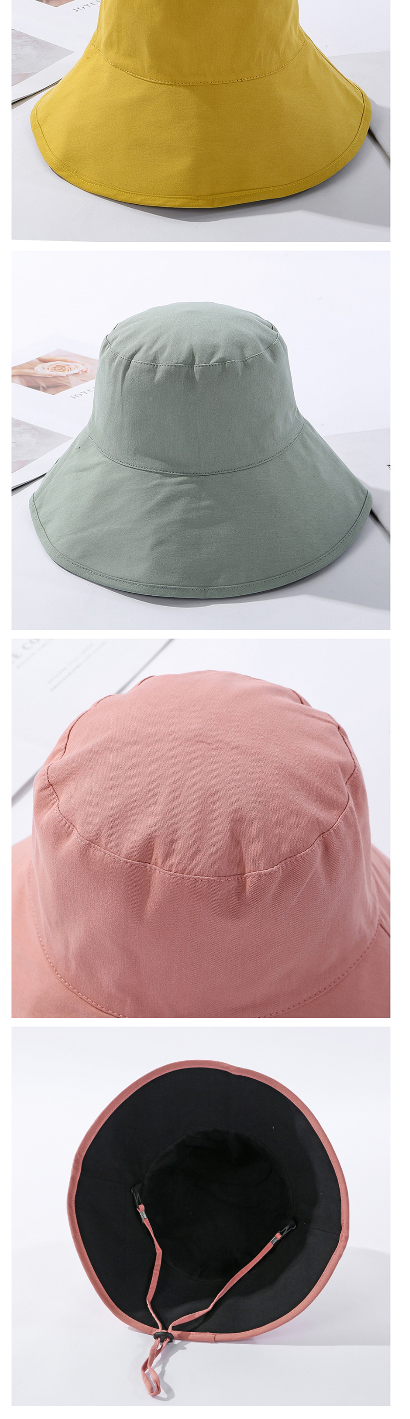 Fashion Aqua Green Cotton Double-sided Wear Large Brimmed Hat,Sun Hats