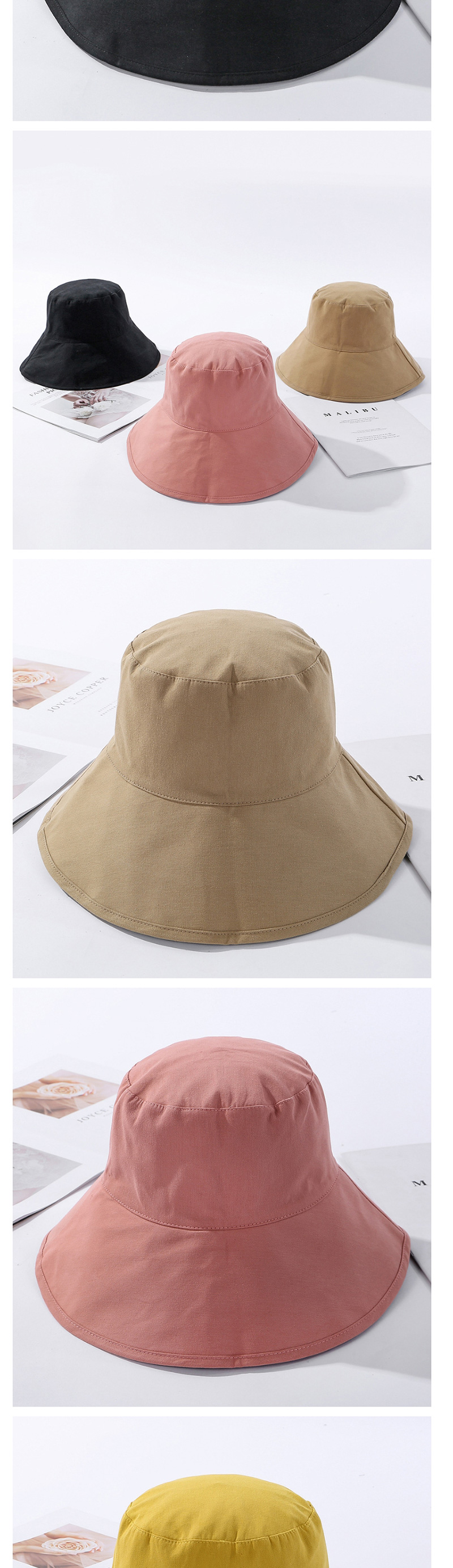 Fashion Aqua Green Cotton Double-sided Wear Large Brimmed Hat,Sun Hats