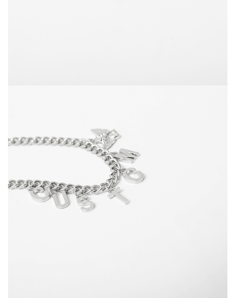 Fashion White K Alphabet Chain Eagle Necklace,Pendants