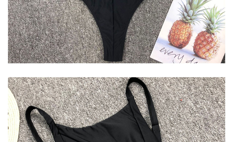 Fashion Black Hollow Zip Leak Back One-piece Swimsuit,One Pieces