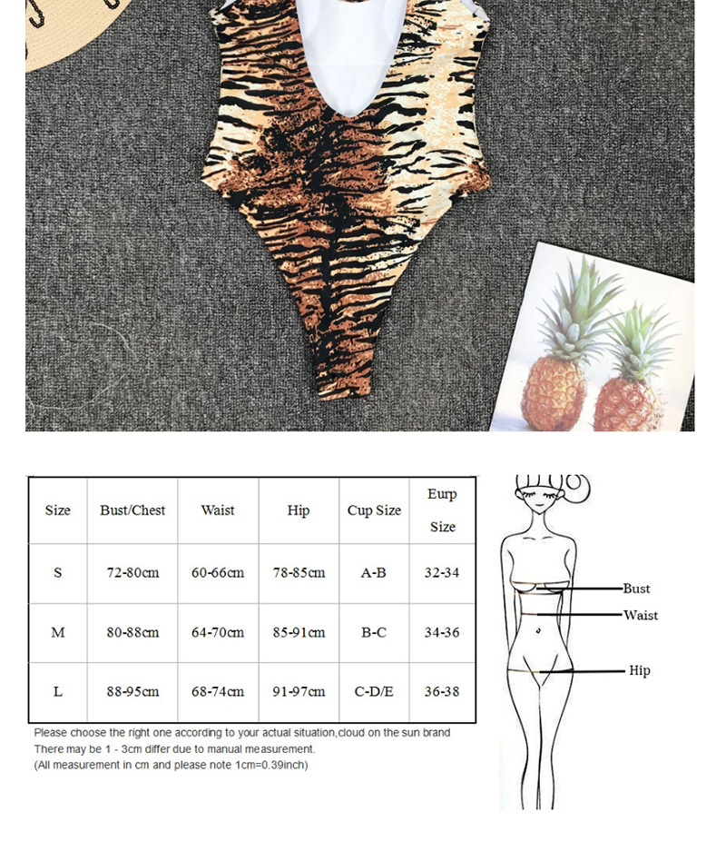 Fashion Tiger Pattern Tiger Print One-piece Swimsuit,One Pieces