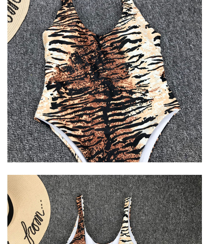 Fashion Tiger Pattern Tiger Print One-piece Swimsuit,One Pieces