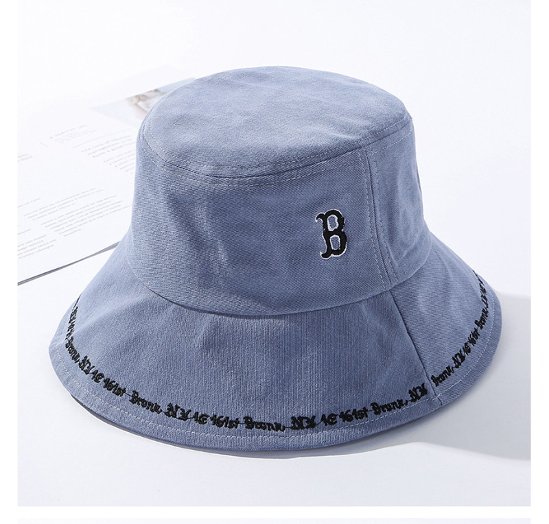 Fashion Black Embroidered Alphabet Fisherman Hat,Sun Hats