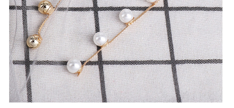Fashion Pearl Geometric-shaped Pearl Beaded Tassel Bob,Hairpins