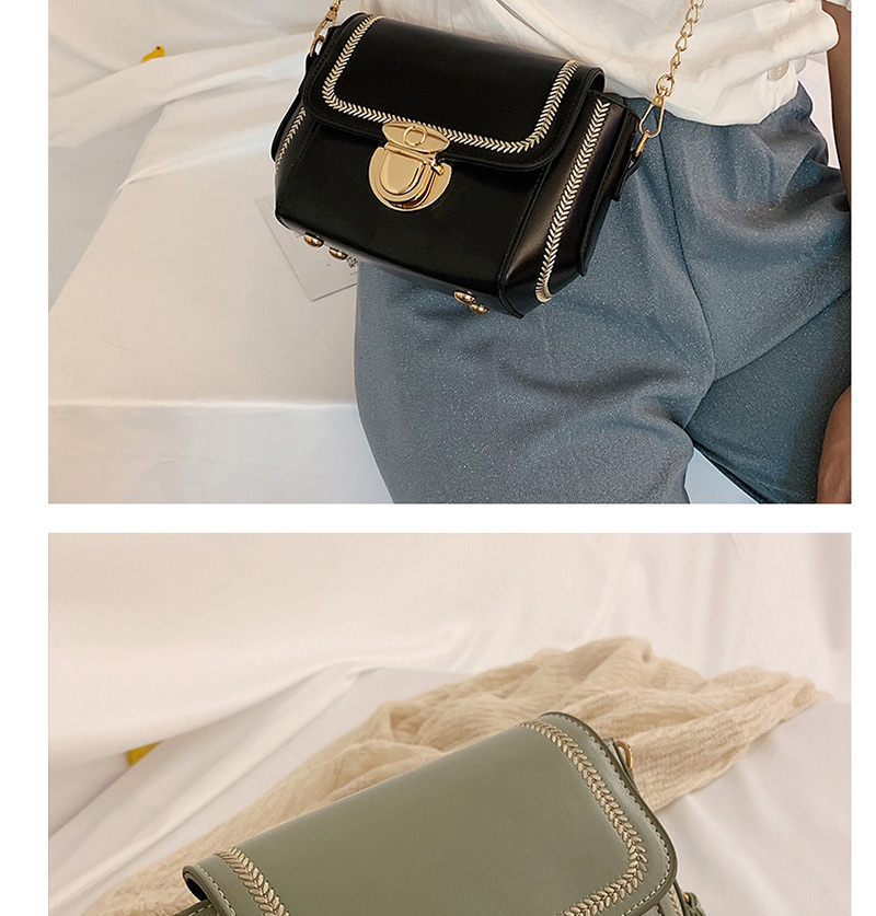 Fashion White Spiraea Lock Chain Shoulder Messenger Bag,Shoulder bags
