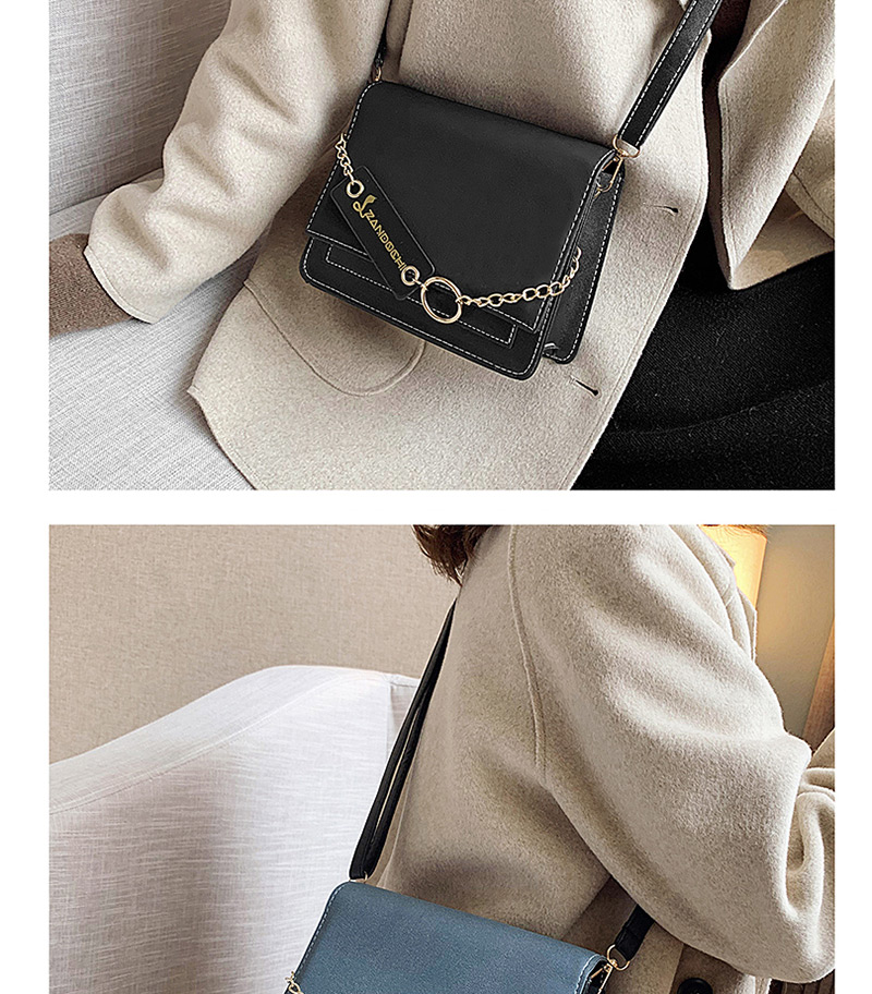 Fashion Blue Chain Stitching Hit Color Letters Messenger Bag,Shoulder bags