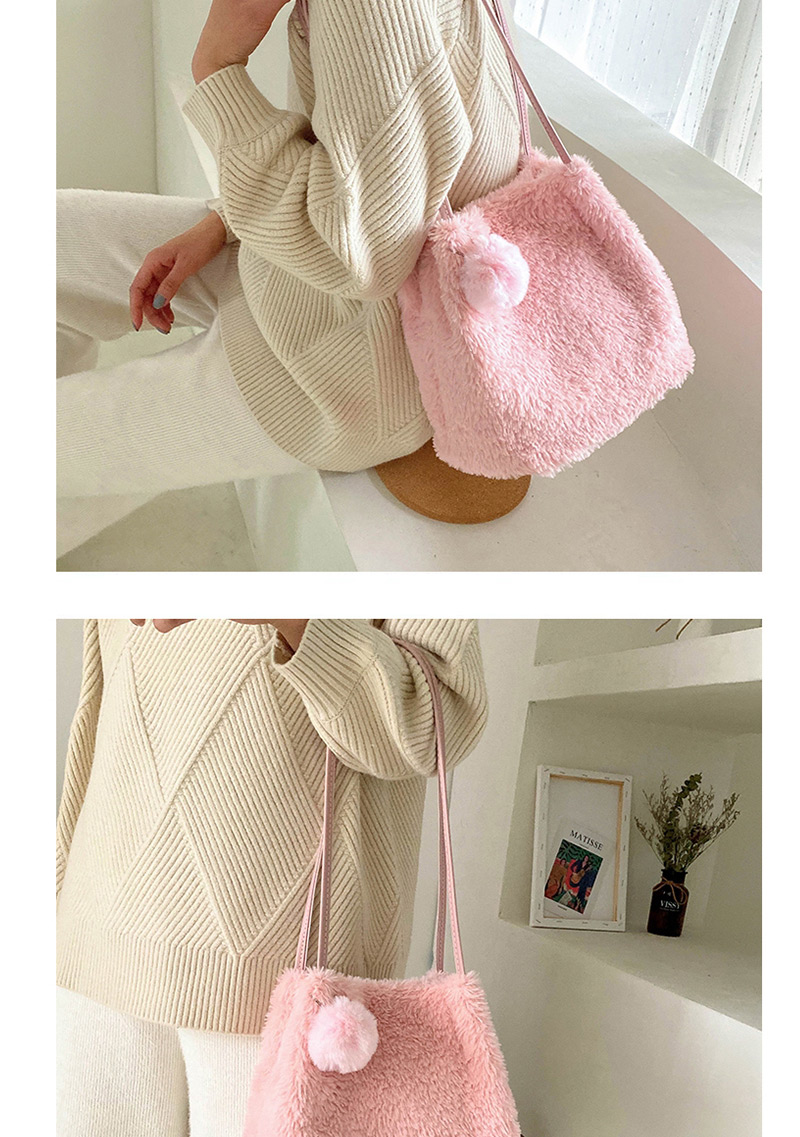 Fashion Pink Shoulder Bag Stuffed Ball,Shoulder bags