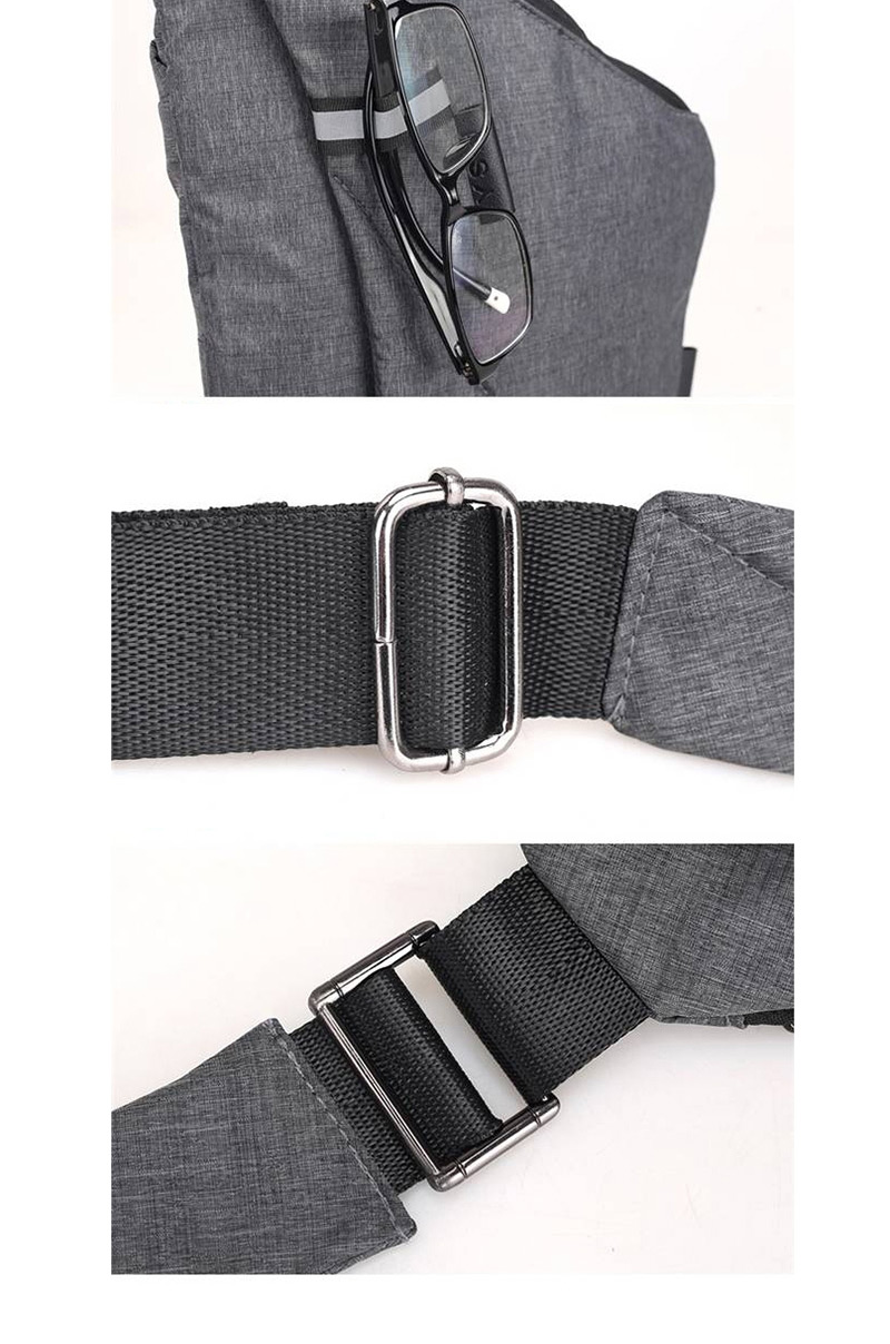 Fashion Dark Gray Right Shoulder Geometry Diagonal Shoulder Bag Canvas Multifunction,Shoulder bags