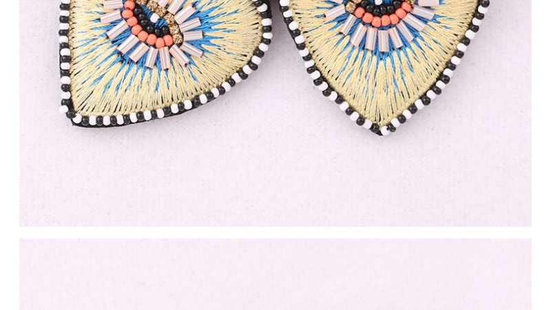 Fashion White Love Hand-made Beaded Glass Tube Earrings,Drop Earrings