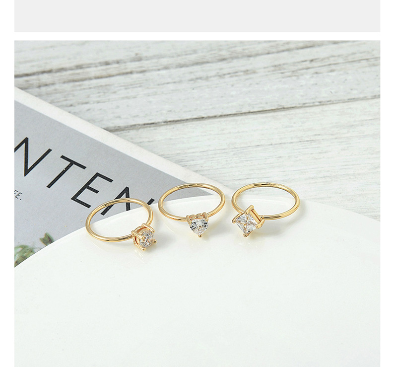 Fashion Golden Diamond Geometric Ring,Fashion Rings
