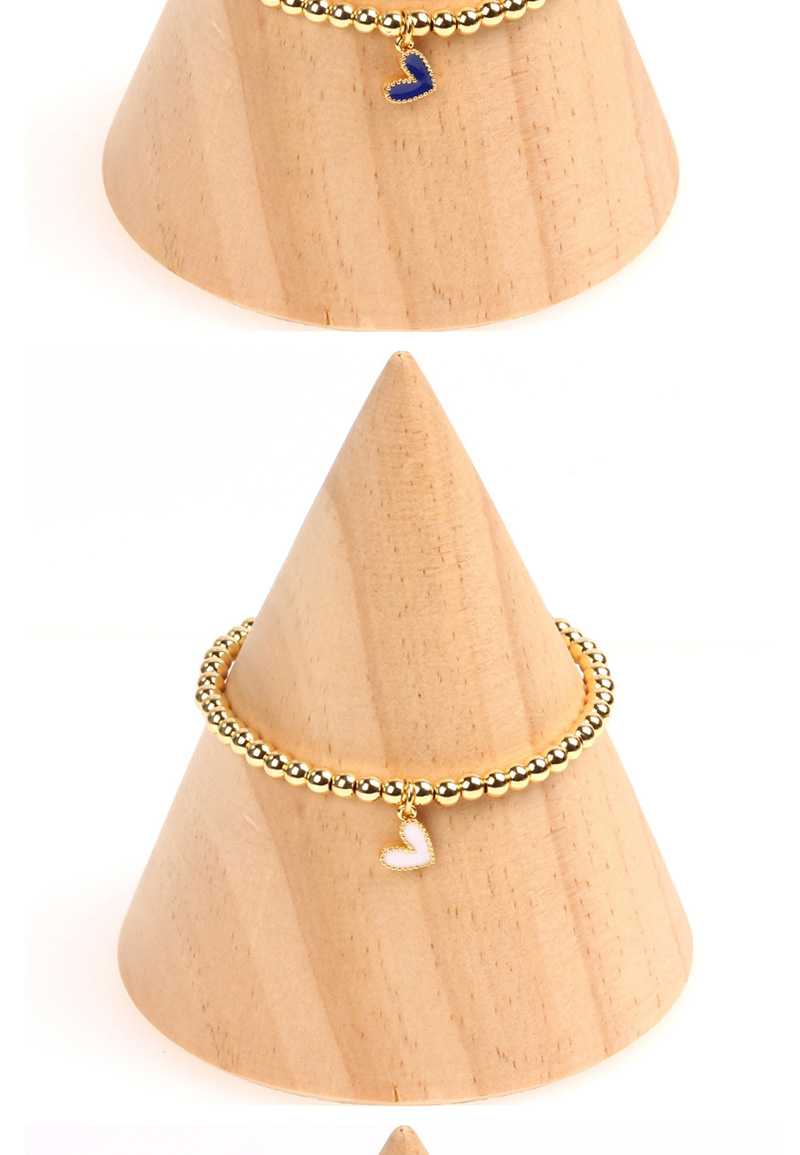 Fashion Green Dripping Love Brass Gold Plated Ball Bead Bracelet,Bracelets
