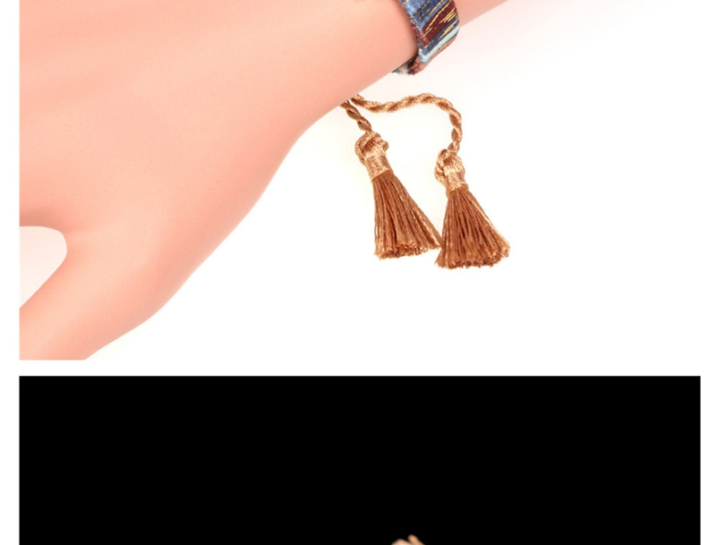 Fashion Khaki Tassel Hand-knitted Micro Zircon Fish-shaped Bracelet,Bracelets