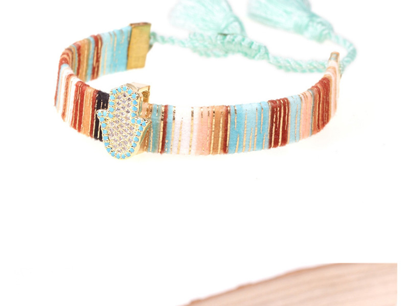 Fashion Blue Tassel Micro-studded Palm Bracelet,Bracelets