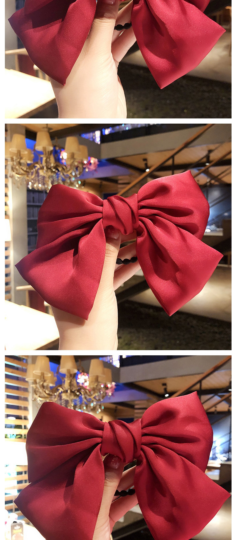 Fashion Red (hairpin) Double Bow Hair Clip,Hairpins