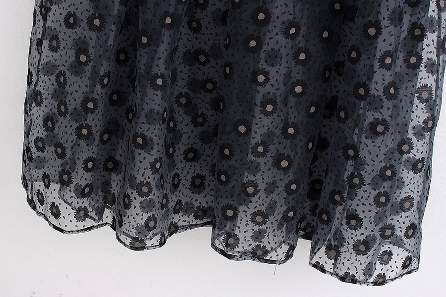 Fashion Black Silk Organza Skirt,Skirts