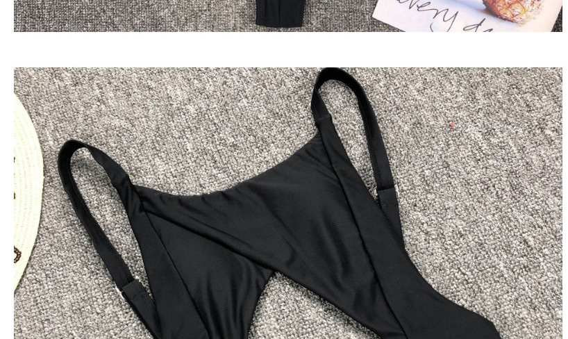 Fashion Black Hollow Zip Leak-back One-piece Swimsuit,One Pieces