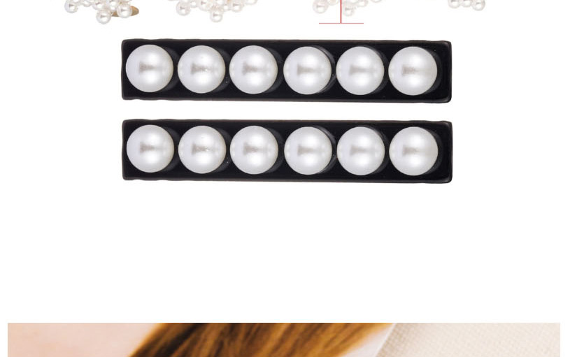 Fashion White Multi-layer Pearl Flower Resin Hair Clip Set,Hairpins
