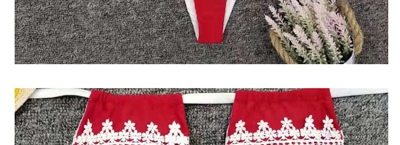Fashion Scarlet Tie Sling Print Cutout Split Swimsuit,Bikini Sets