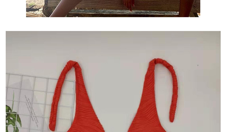 Fashion Orange Red Striped Tie-tie Lace One-piece Swimsuit,One Pieces