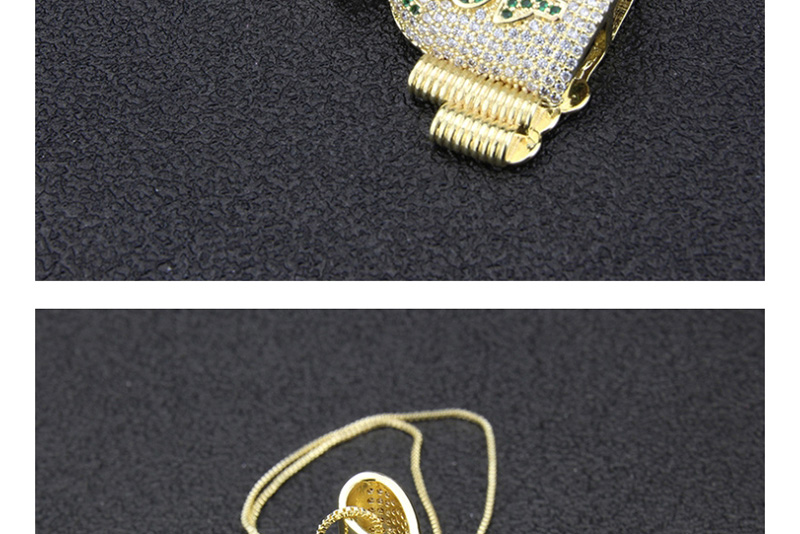 Fashion Gold-plated Gold Plated Money Bag Necklace With Diamonds,Necklaces