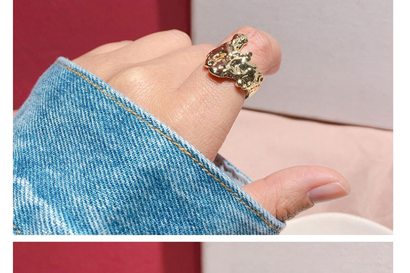 Fashion Golden Irregular Textured Bump Noodle Index Finger Ring,Fashion Rings
