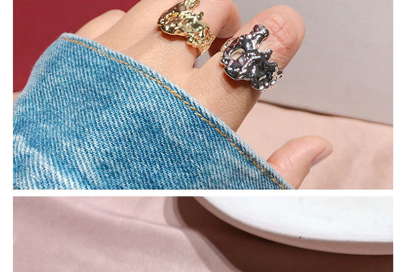 Fashion Silver Irregular Textured Bump Noodle Index Finger Ring,Fashion Rings