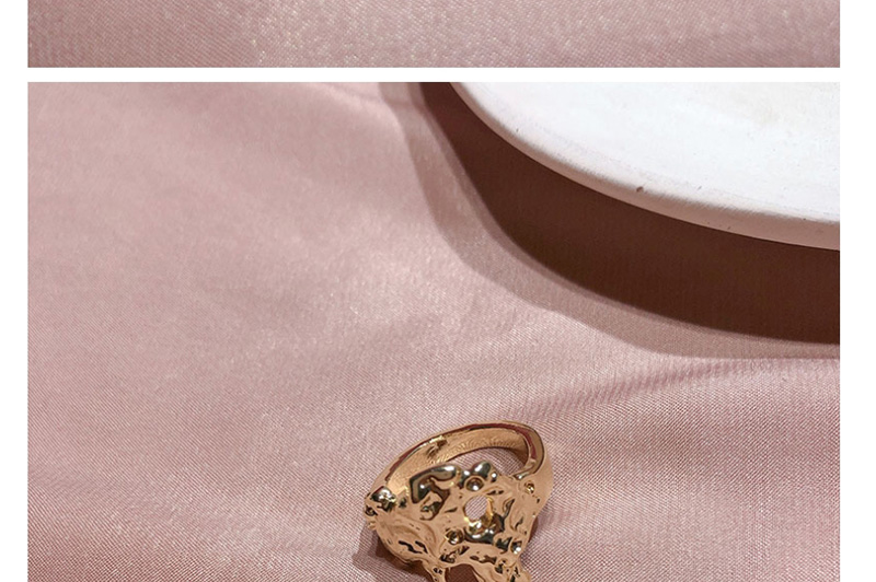 Fashion Golden Irregular Textured Bump Noodle Index Finger Ring,Fashion Rings