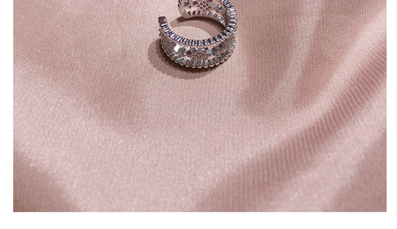 Fashion Silver Star-studded Wide-open Knit Ring With Diamonds,Fashion Rings