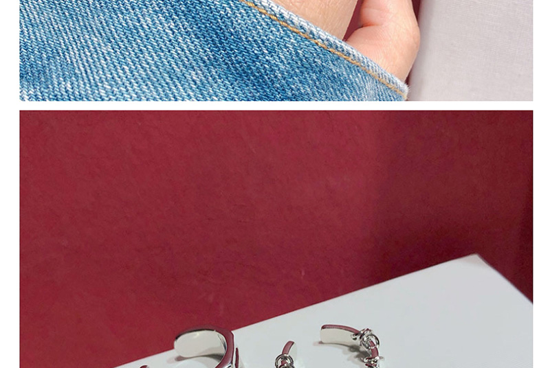 Fashion Silver Alloy Chain Geometric Ring,Fashion Rings