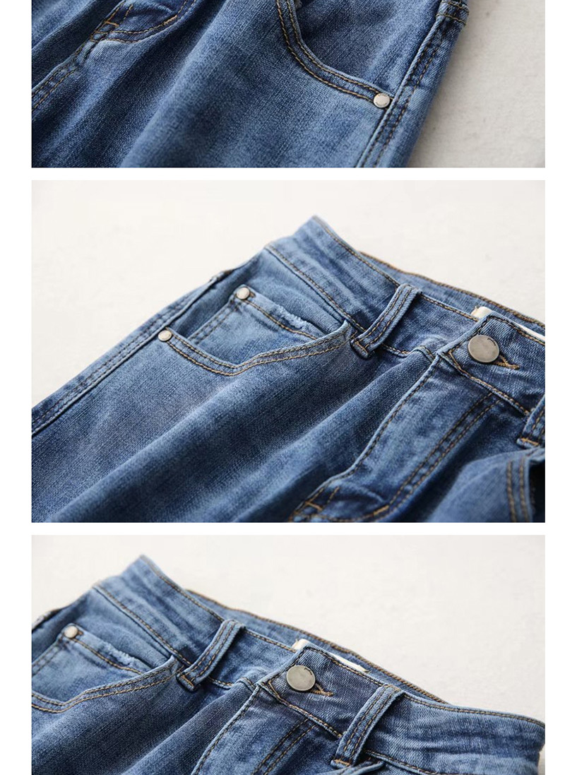 Fashion Blue High Stretch Radish Jeans,One Pieces