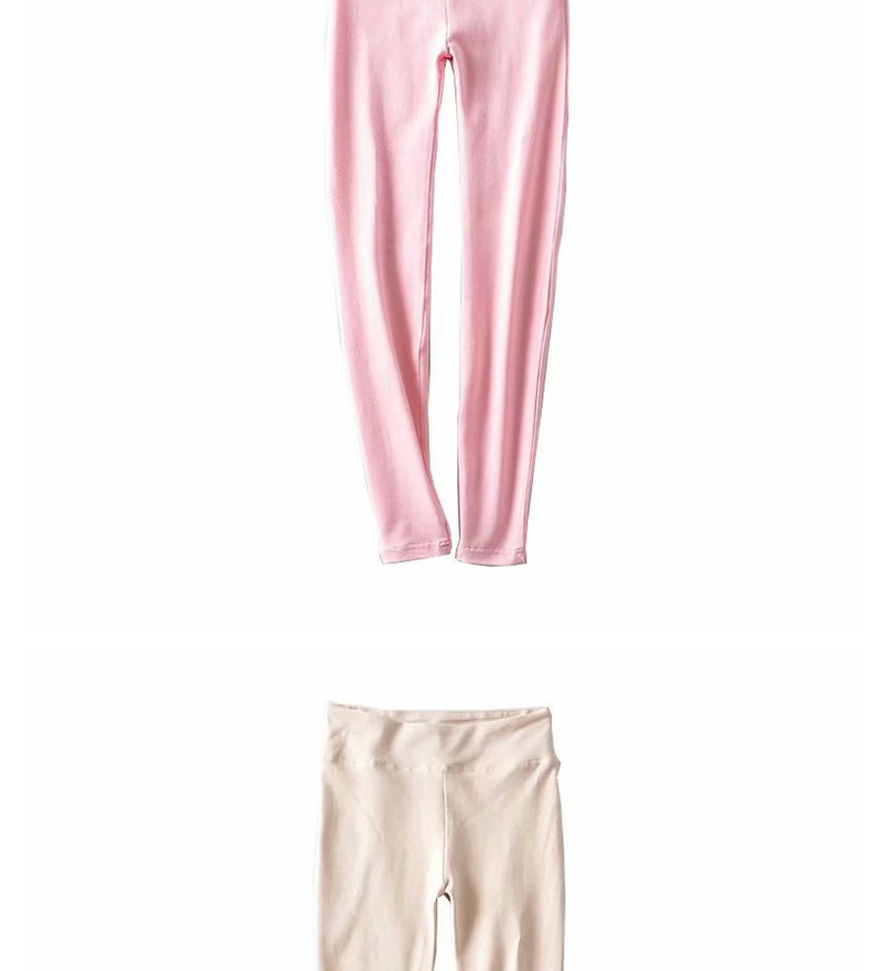 Fashion Pink High-waist Hip-bottom Slim Leggings,Pants