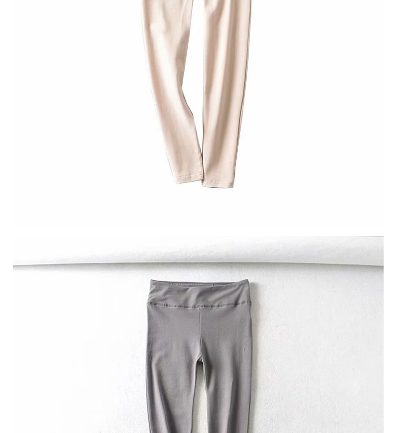 Fashion Gray High-waist Hip-bottom Slim Leggings,Pants