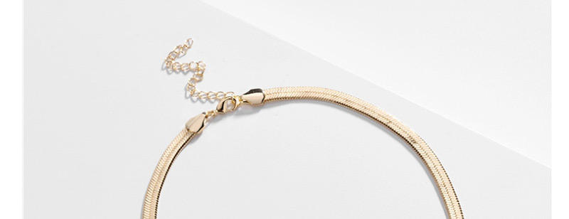 Fashion Silver Copper Flat Snake Chain Alloy Necklace,Chains